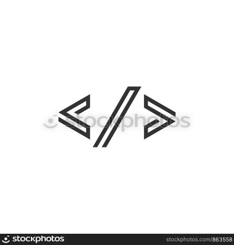 Coding Logo Template Illustration Design. Vector EPS 10.