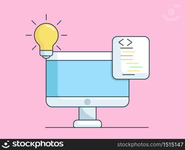 coding programming and software development vector illustration flat design