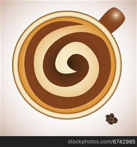 coffee and chocolate, abstract vector art illustration