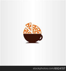 coffee and pizza logo icon vector design