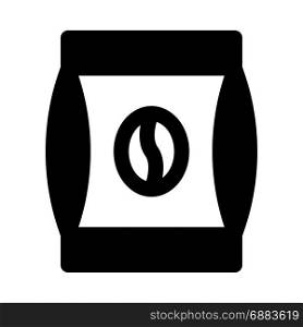 coffee bag, icon on isolated background,