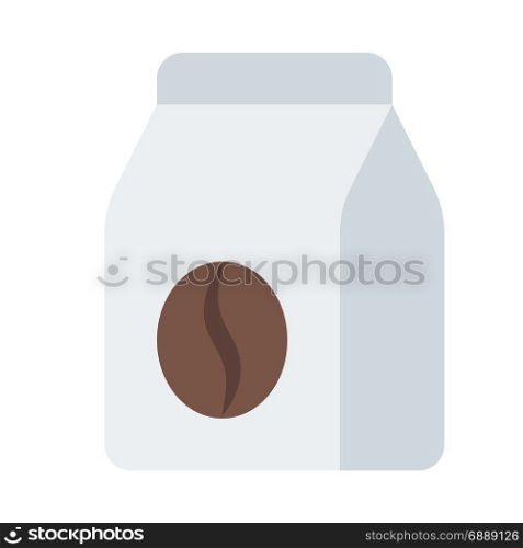 coffee bag, icon on isolated background