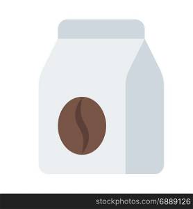 coffee bag, icon on isolated background