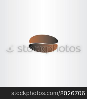 coffee bean brown black icon vector