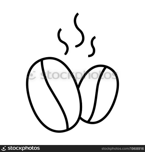 coffee bean icon line vector illustration isolated on white background. coffee bean icon line vector illustration isolated on white