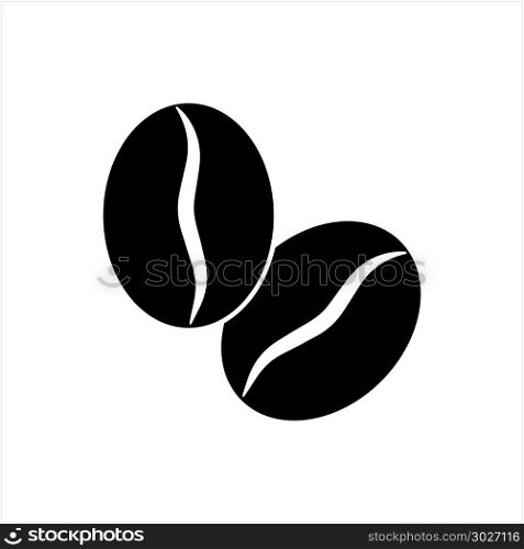 Coffee Bean Icon Vector Art Illustration. Coffee Bean Icon