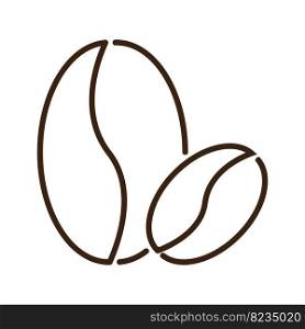 coffee bean icon vector illustration symbol design