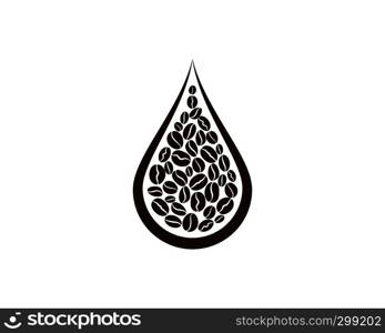 coffee bean icon vector illustration template