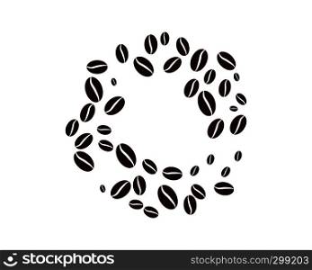 coffee bean icon vector illustration template