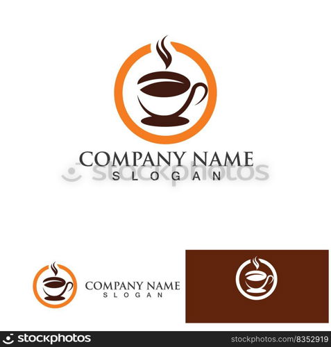 coffee bean icon vector illustration template