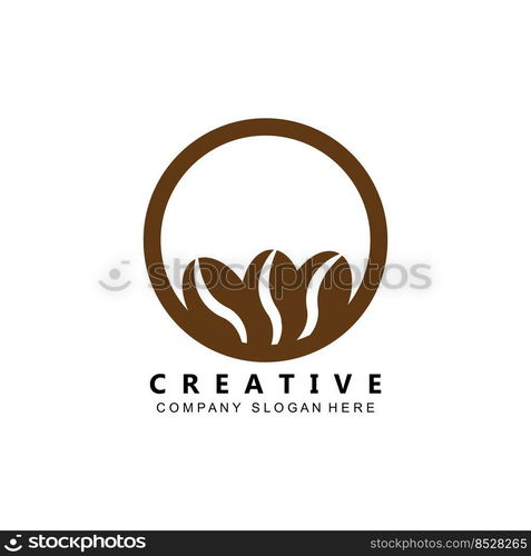 coffee bean icon vector illustration template