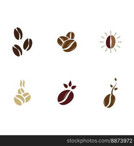 coffee bean icon vector illustration template