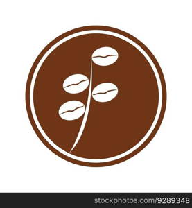 coffee bean icon vector illustration template