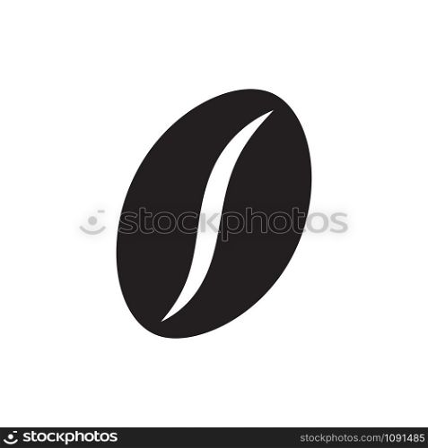 coffee bean icon vector logo template in trendy flat style