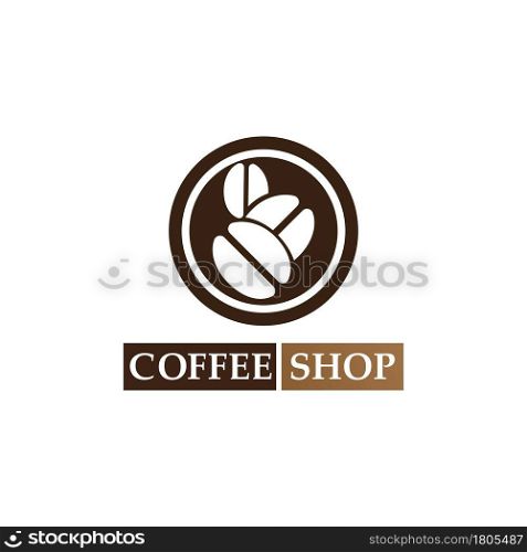 Coffee bean logo and symbol shop