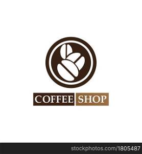 Coffee bean logo and symbol shop