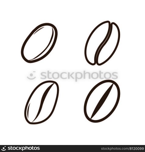 coffee bean logo illustration design