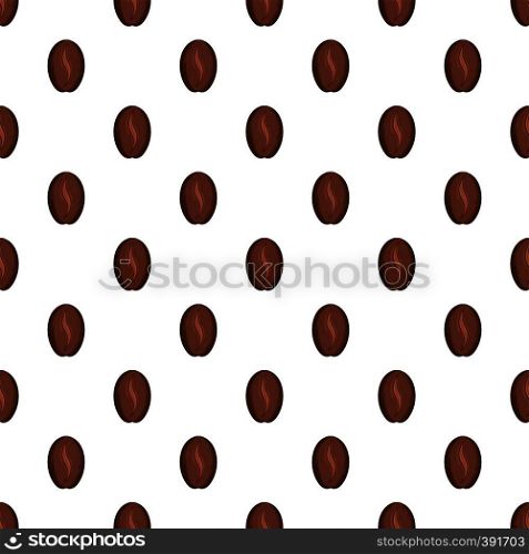 Coffee bean pattern. Cartoon illustration of coffee bean vector pattern for web. Coffee bean pattern, cartoon style