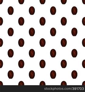 Coffee bean pattern. Cartoon illustration of coffee bean vector pattern for web. Coffee bean pattern, cartoon style
