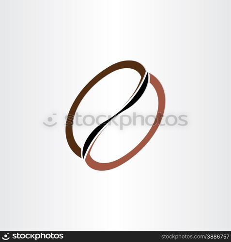 coffee bean stylized icon design