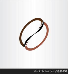 coffee bean stylized icon design