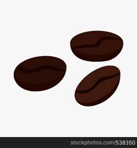 Coffee beans icon in isometric 3d style on a white background. Coffee beans icon, isometric 3d style