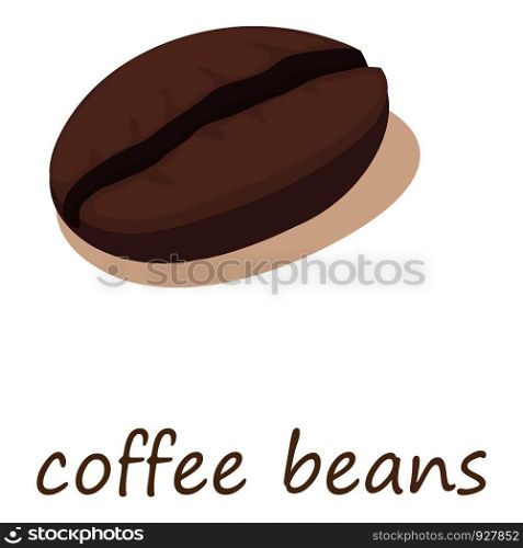 Coffee beans icon. Isometric illustration of coffee beans vector icon for web. Coffee beans icon, isometric 3d style