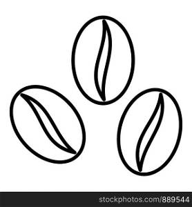 Coffee beans icon. Outline coffee beans vector icon for web design isolated on white background. Coffee beans icon, outline style