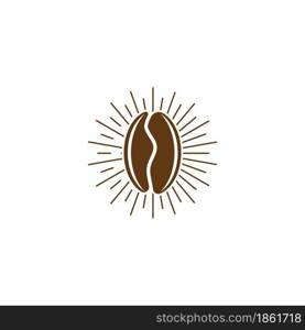 Coffee beans illustration logo template vector design