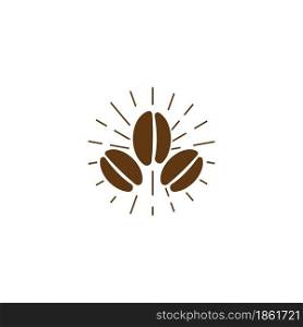 Coffee beans illustration logo template vector design