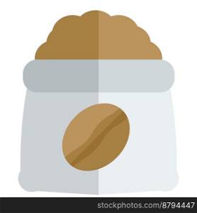 Coffee beans line vector icon