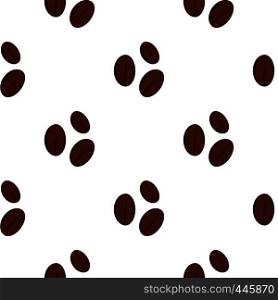 Coffee beans pattern seamless background in flat style repeat vector illustration. Coffee beans pattern seamless