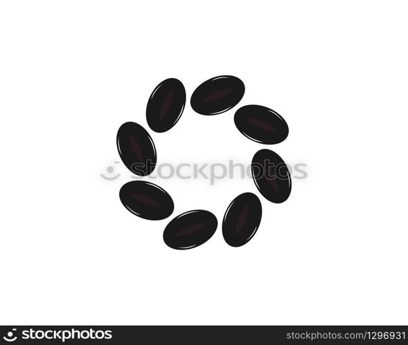 coffee beans template vector icon illustration design