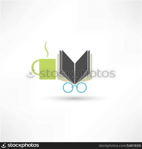 Coffee book and glasses