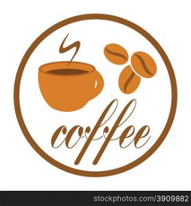 coffee break label vector illustration