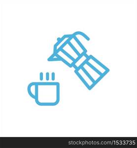 coffee brew icon flat vector logo design trendy illustration signage symbol graphic simple