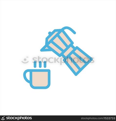 coffee brewer icon flat vector logo design trendy illustration signage symbol graphic simple