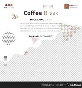 Coffee Cafe Social Media Post Template Flyer Promotion Photo Space