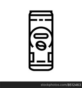 coffee can drink line icon vector. coffee can drink sign. isolated contour symbol black illustration. coffee can drink line icon vector illustration