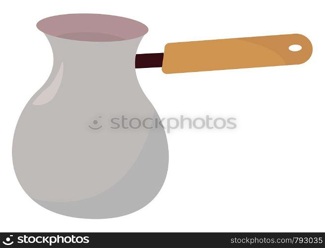 Coffee cezve, illustration, vector on white background.