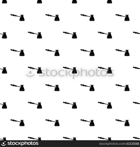Coffee cezve pattern seamless in simple style vector illustration. Coffee cezve pattern vector