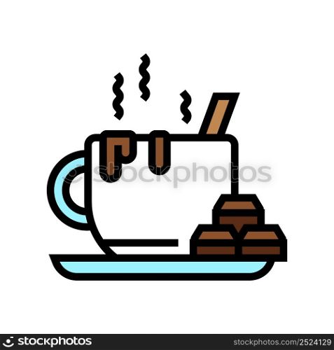 coffee chocolate color icon vector. coffee chocolate sign. isolated symbol illustration. coffee chocolate color icon vector illustration