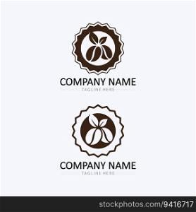 Coffee cup and hot drink Logo Template vector icon design