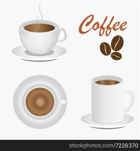 Coffee cup design, with coffee bean, vector illustration.