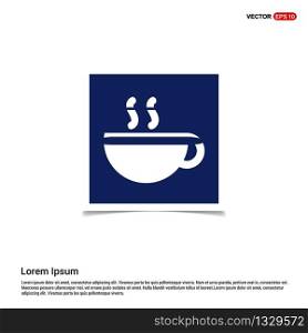 Coffee Cup Icon - Blue photo Frame