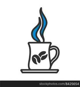 Coffee Cup Icon. Editable Bold Outline With Color Fill Design. Vector Illustration.