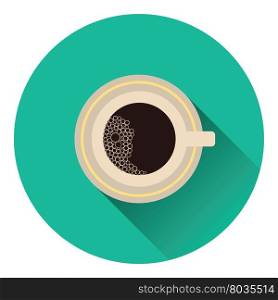 Coffee cup icon. Flat color design. Vector illustration.