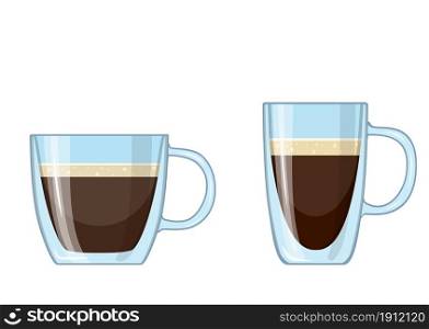 Coffee cup icon isolated on white background. Vector illustration in flat style.. Coffee cup icon