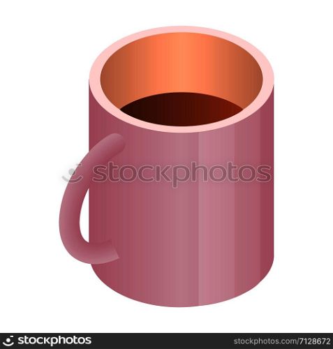 Coffee cup icon. Isometric of coffee cup vector icon for web design isolated on white background. Coffee cup icon, isometric style