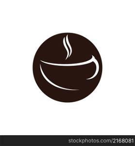 Coffee cup icon logo vector